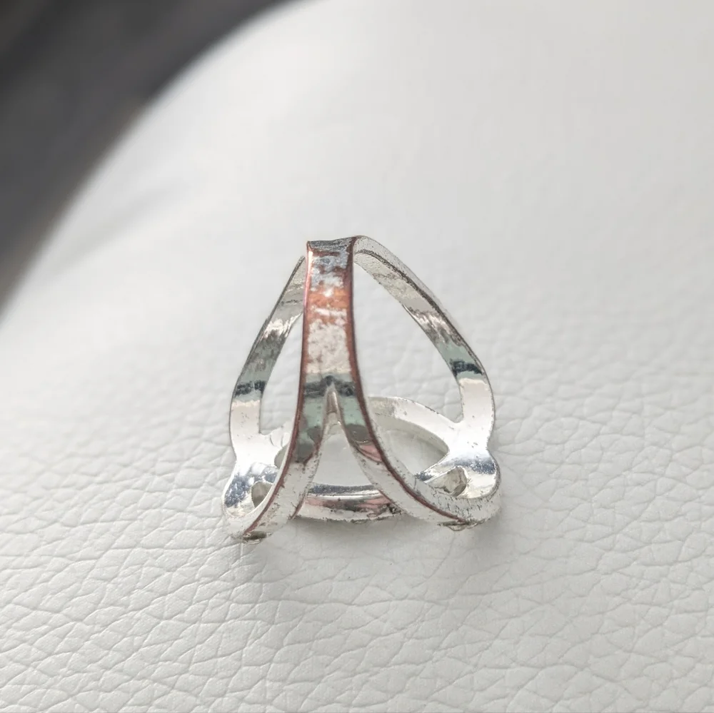 Silver Tone Statement Ring Bundle | CZ & Rhinestone Fashion Rings | Sizes 9–10.5